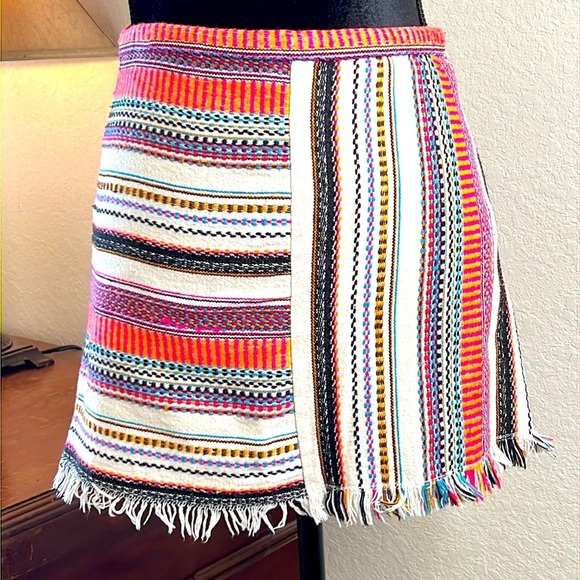 Zara Dresses & Skirts - ZARA Trafaluc | Cotton Tribal Mini Skirt | Size Small